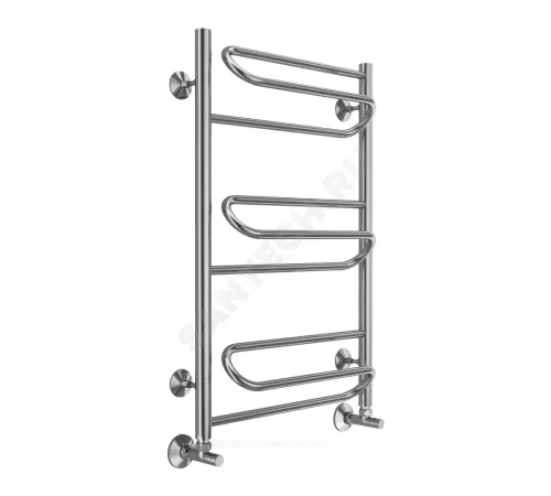 Полотенцесушитель водяной нерж сталь Лесенка (1/2") ВР 500х800мм 9П нижнее подключение Юпитер Терминус 4670078530448