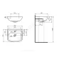 Умывальник подвесной Лонги 45 1 отверстие под смеситель по центру Santek 1.WH50.1.753