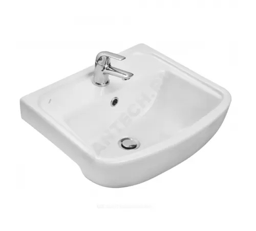 Умывальник подвесной Лонги 55 1 отверстие под смеситель по центру Santek 1.WH50.1.755
