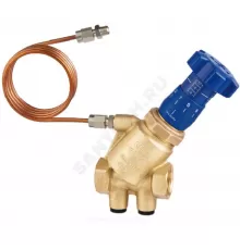 Клапан балансировочный автомат латунь 718LP Ду 15 G1/2" Ру25 Тмакс=120 оС ВР 5-30 кПа Kvs=4.1м3/ч без ниппелей Cimberio CIM 718LP/2NYL 12