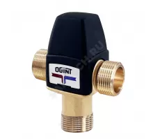 Клапан смесительный термостатический седельный латунь Ду 15 Ру10 1/2" НР Kvs=2.15м3/ч Tн=30-65C нижний выход Ogint