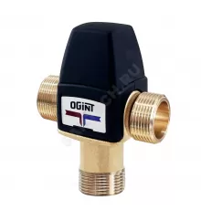 Клапан смесительный термостатический седельный латунь Ду 15 Ру10 1/2" НР Kvs=2.15м3/ч Tн=30-65C нижний выход Ogint