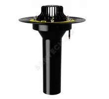 Воронка кровельная VMOPro с вертикальным выпуском PP Дн 110 с листвоуловителем, увеличенным металлическим фланцем, закладным элементом в корпусе, электрообогревом Fachmann 01.178