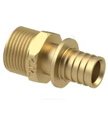 Муфта для PE-X/PE-RT труб аксиальная латунь Дн 32х3/4" НР RTP (РосТурПласт) 28348