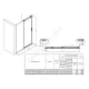 Дверь душевая Area 1200х2000мм прозрачное стекло левая, профиль хром Roca MP05L2012M