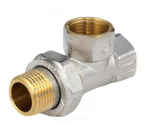Тройник латунь никель Ду 15 (1/2") ВР/ВР/нак/гайка 9030 ГОСТ 32585-2013 Aquasfera 9030-01