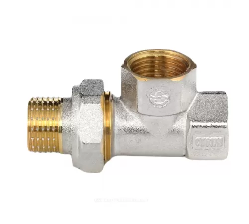 Тройник латунь никель Ду 15 (1/2") ВР/ВР/нак/гайка 9030 ГОСТ 32585-2013 Aquasfera 9030-01