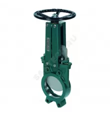 Задвижка шиберная односторонняя чугун VG4400-001NI Ду 100 Ру10 межфл со штурвалом уплотнение: NBR Tecofi VG4400-001NI0100