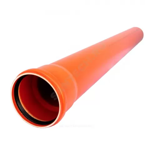 Труба НПВХ с раструбом коричневая Дн 200х3,9 б/нап L=6,0м в/к KGEM SN2 Ostendorf 223062