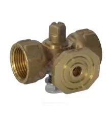 Кран для манометра 3-ходовой латунь 11б18бк(ф)2 Ду 15 Ру16 ВР G1/2" без рукоятки с фланцем Пензапромарматура 013011100