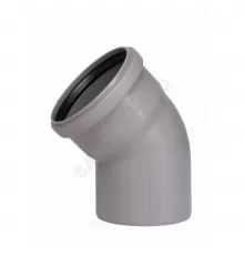Отвод PP-H серый HT HTB Дн 110х45гр б/нап в/к Ostendorf 115120