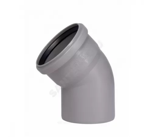 Отвод PP-H серый HT HTB Дн 110х45гр б/нап в/к Ostendorf 115120