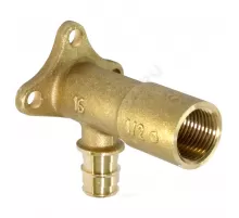 Водорозетка для PE-X труб радиальная латунь Дн 16х1/2" ВР L=45мм с фланцем РОС