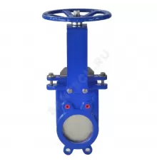 Задвижка шиберная двусторонняя чугун 1111W Ду 100 Ру16 межфл со штурвалом уплотнение: EPDM Benarmo