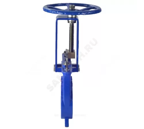 Задвижка шиберная двусторонняя чугун 1111W Ду 150 Ру16 межфл со штурвалом уплотнение: EPDM Benarmo