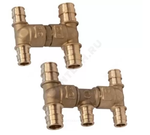 Распределитель для PE-X труб радиальный латунь Дн 20х20х16х16х16 GX152 Giacomini GX152Y043