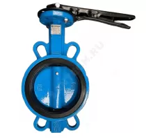 Затвор дисковый поворотный чугун Ду 80 Ру10/16 межфл с рукояткой диск чугун манжета EPDM Рус Benarmo .