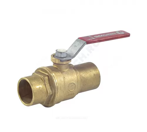 Кран шаровой медь R258D Дн 15 Ру42 под пайку рычаг красный Giacomini R258Y002