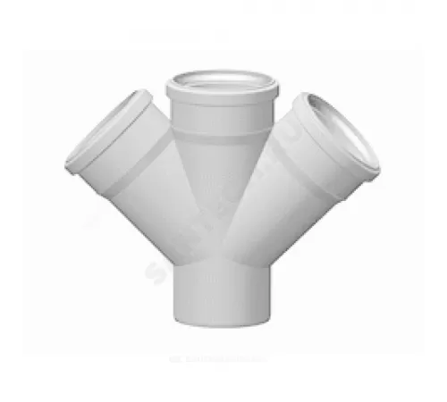 Крестовина PP-M 1-плоскостная бесшумная белая Дн 110х110х110х87гр б/нап в/к 2381072