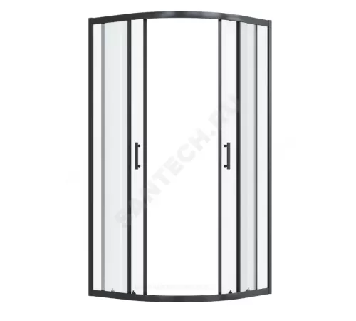 Ограждение душевое Вэлия 900х900х1950 мм без поддона четверть круга угловая прозрачное стекло Santek 1.WH50.1.791