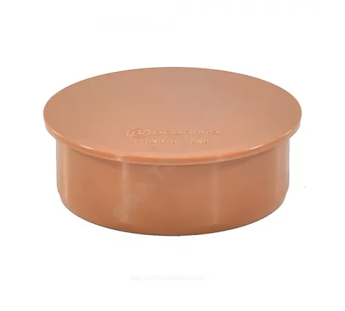 Заглушка НПВХ коричневая Дн 110 б/нап Aquaviva AQVD000110