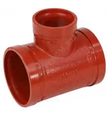 Тройник переходной под муфту грувлок ковкий чугун XGQT08 Ду200х100 (Дн219х114) Ру25 JIANZHI