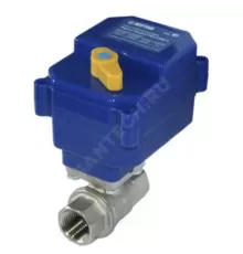 Кран шаровой латунь никель Bugatti Pro Ду 15 Ру40 ВР с эл/прив 220В Neptun 2153570