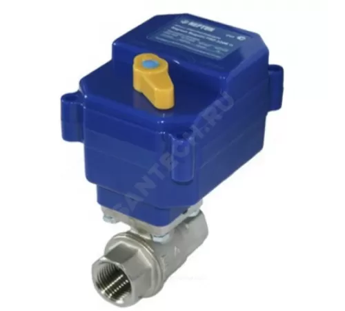 Кран шаровой латунь никель Bugatti Pro Ду 25 Ру40 ВР с эл/прив 220В Neptun 2153568