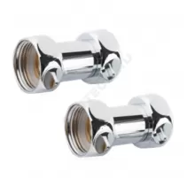 Соединитель для полотенцесушителя латунь Ду 25х20 1"x3/4" нак/гайка прямой хром Терминус 4620768882913