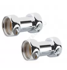 Соединитель для полотенцесушителя латунь Ду 20 3/4"x3/4" нак/гайка прямой хром Терминус 4620768883071 .