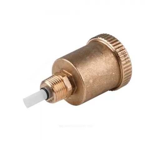 Воздухоотводчик автоматический латунь R99I Ду 10 Ру14 G3/8" НР прямой с запорным клапаном Giacomini R99IY002