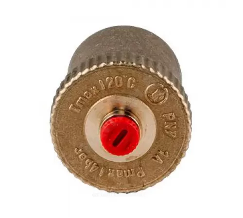 Воздухоотводчик автоматический латунь R99I Ду 10 Ру14 G3/8" НР прямой с запорным клапаном Giacomini R99IY002