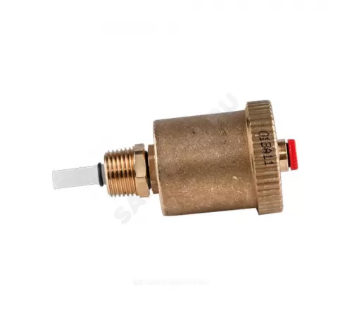 Воздухоотводчик автоматический латунь R99I Ду 10 Ру14 G3/8" НР прямой с запорным клапаном Giacomini R99IY002