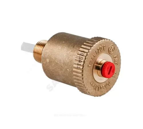 Воздухоотводчик автоматический латунь R99I Ду 10 Ру14 G3/8" НР прямой с запорным клапаном Giacomini R99IY002