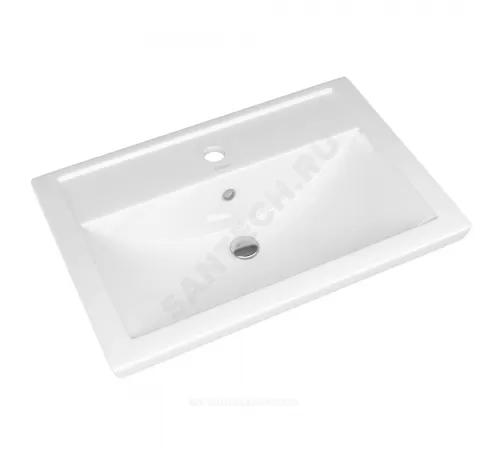 Умывальник мебельный Фостер 70 1 отверстие под смеситель по центру белый Kirovit (Кировская керамика)