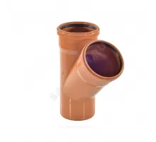 Тройник PP-B коричневый Дн 160х160х45гр б/нап в/к VALFEX 33160160