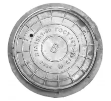 Люк чугун водопроводный (В) Л (легкий) А15 круглый m=55кг h=60мм Л(А15)-1-60 ГОСТ 3634-2019