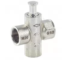 Кран для манометра кнопочный латунь Ду 15 Ру16 ВР G1/2"-М20х1,5 без рукоятки без фланца Пензапромарматура 007011000