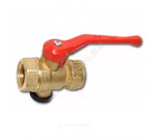 Кран для манометра 3-ходовой латунь 11Б27п11 Ду 15 Ру16 ВР G1/2"-М20х1,5 с рукояткой без фланца флажок/рычаг Цветлит ZW10023