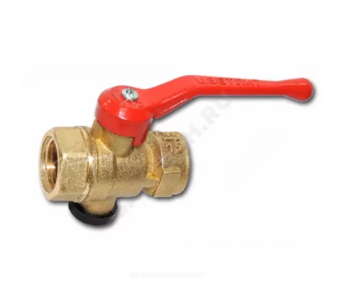 Кран для манометра 3-ходовой латунь 11Б27п11 Ду 15 Ру16 ВР G1/2"-М20х1,5 с рукояткой без фланца флажок/рычаг Цветлит ZW10023