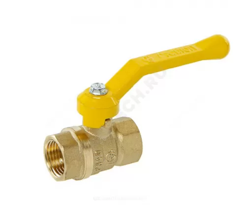 Кран шаровой латунь газ Стандарт 220 аналог 11б27п1 Ду 20 Ру40 ВР рычаг ГАЛЛОП 115024