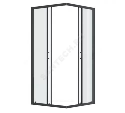 Ограждение душевое Вэлия 800х800х1950 мм без поддона квадратная прозрачное стекло Santek 1.WH50.1.788