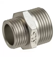 Ниппель латунь никель переходной Ду 32х15 (1 1/4"х1/2") НР RTP (РосТурПласт) 25110