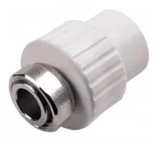 Муфта PP-R комбинированная белая Дн 20х1/2" с накидной гайкой на метал. штуцере RTP (РосТурПласт) 10696