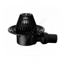 Воронка кровельная VB 520.0 Y с горизонтальным выпуском PP Дн 50 с листвоуловителем, регулируемым углом выпуска Fachmann 01.191