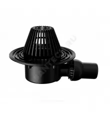 Воронка кровельная VB 520.0 Y с горизонтальным выпуском PP Дн 50 с листвоуловителем, регулируемым углом выпуска Fachmann 01.191