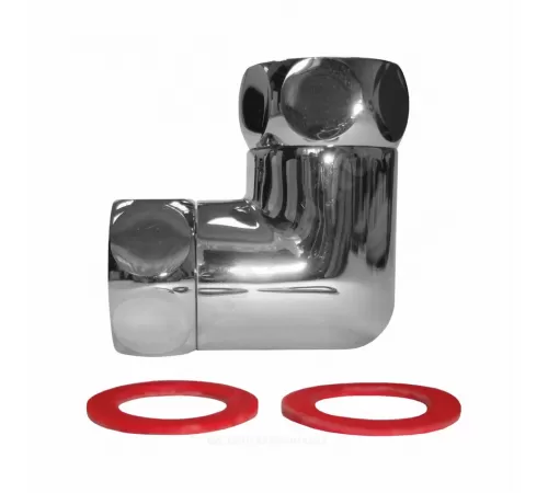 Соединитель для полотенцесушителя латунь Ду 25 1"x1" нак/гайка угловой хром Элит-Металл SG740SCH1010 ..