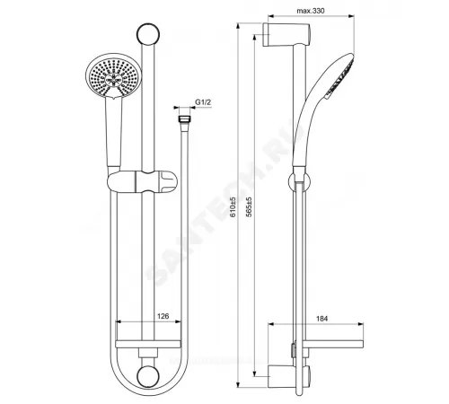 Промо-комплект для ванны с душем SCORPIO Ideal Standard BD007AA