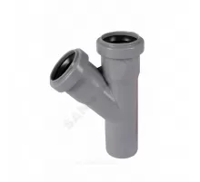 Тройник PP-H серая HT HTEA Дн 50х50х87гр б/нап в/к Ostendorf 112400
