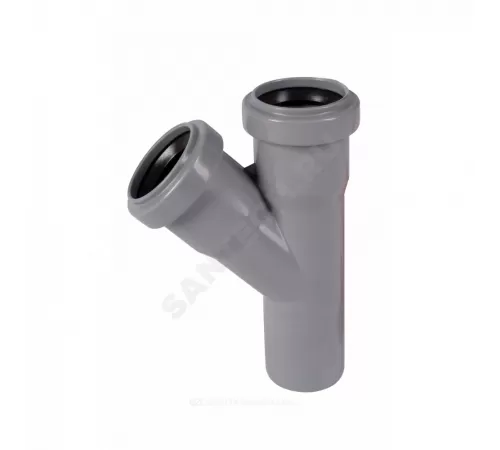 Тройник PP-H серая HT HTEA Дн 50х50х87гр б/нап в/к Ostendorf 112400